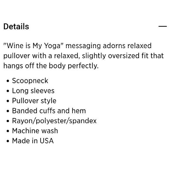 Wildfox Wine Is My Yoga Sweatshirt - Picture 4 of 4